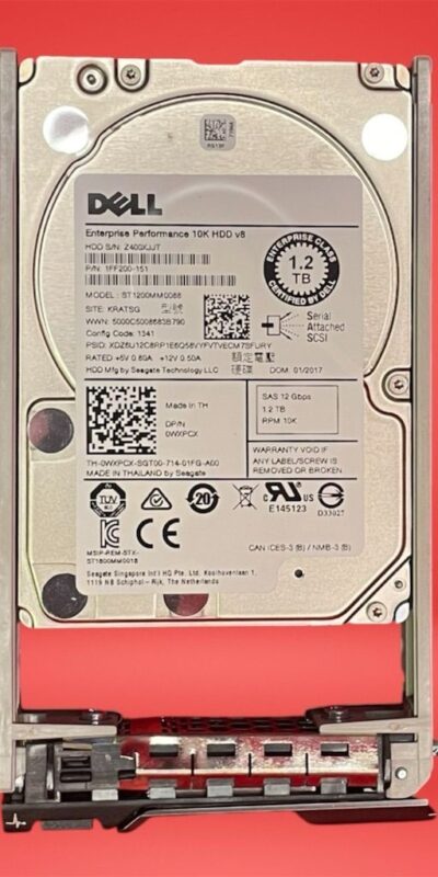 Dell ST1200MM0088 1.2TB 10K 12Gb/s SAS 2.5" HDD 128MB Cache 1FF200-151