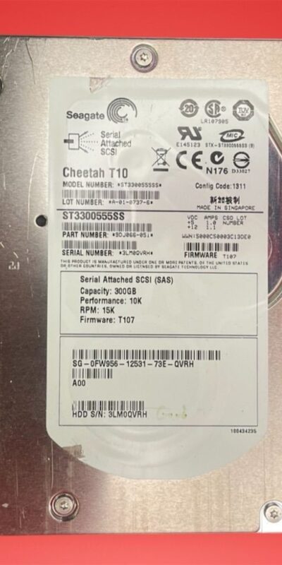 Seagate Cheetah 300GB 10K 2.5in SAS Enterprise HDD ST3300555SS