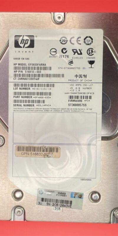 HP 600GB 15K SAS 3.5" HDD EF0600FARNA Enterprise Server Hard Drive