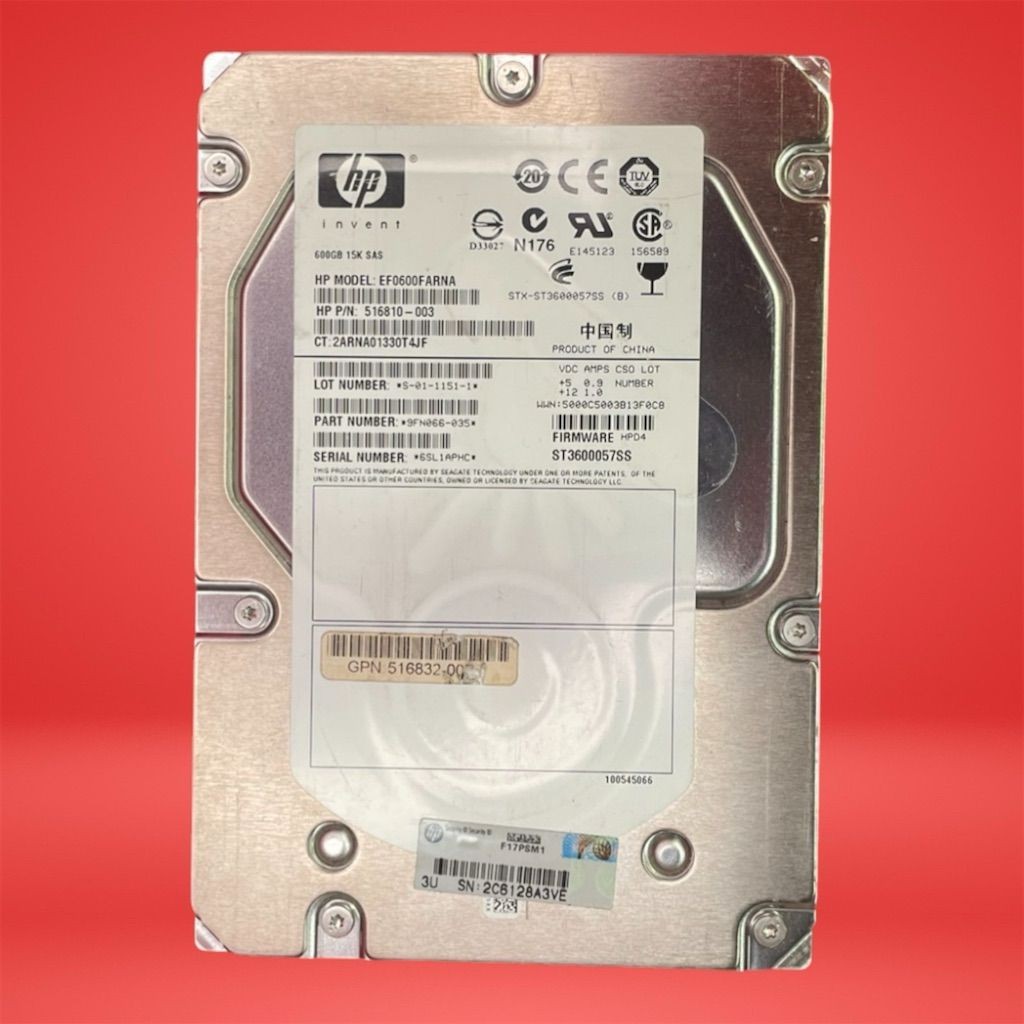 HP 600GB 15K SAS 3.5" HDD EF0600FARNA Enterprise Server Hard Drive