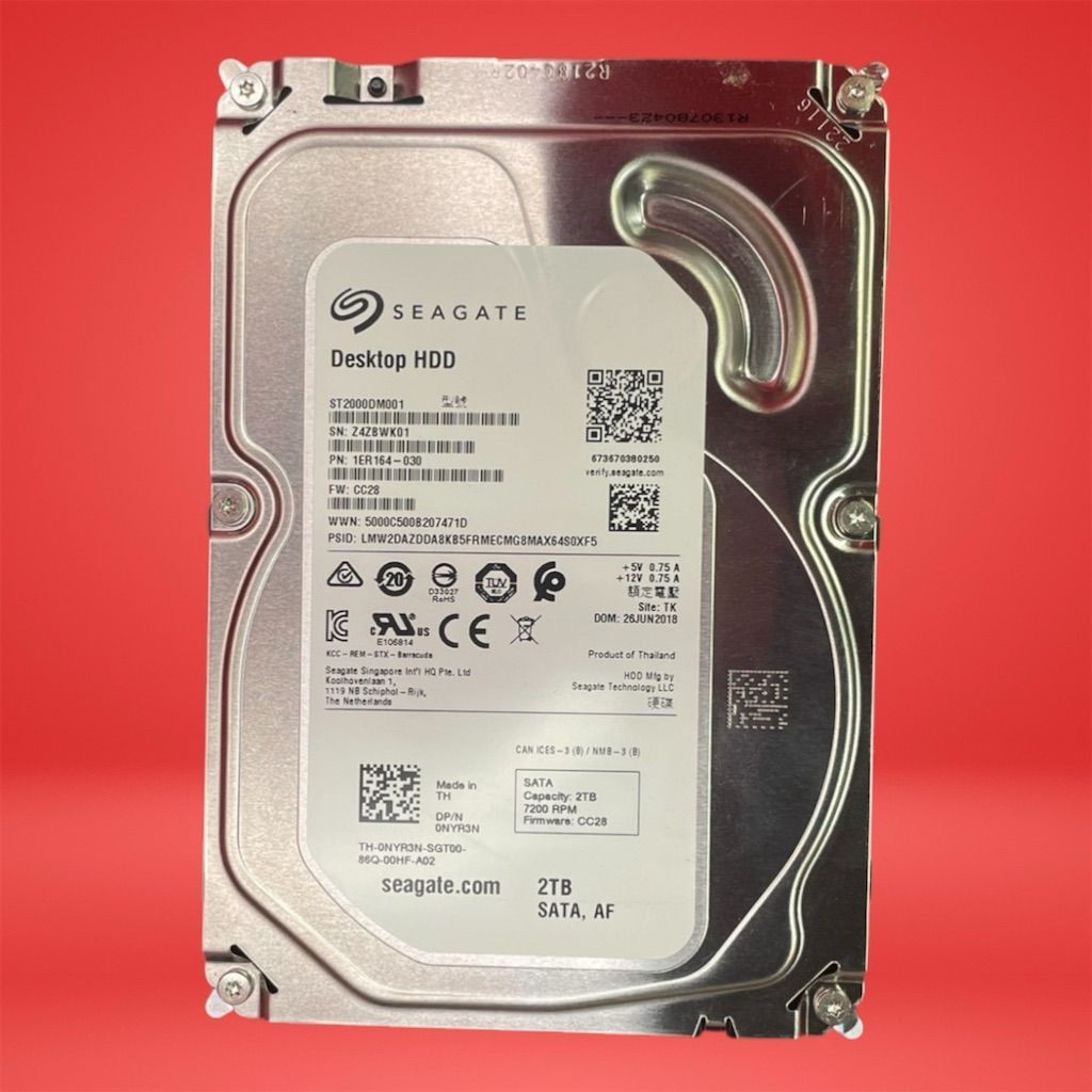 Seagate Barracuda 2TB 3.5" SATA HDD ST2000DM001 7200RPM 64MB Desktop Drive