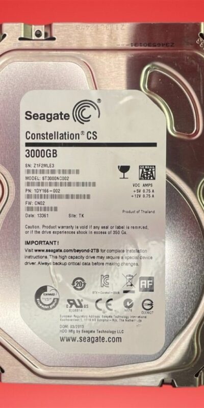 Seagate 3TB 7200RPM 64MB SATA 6Gb/s 3.5" HDD Constellation CS ST3000NC002