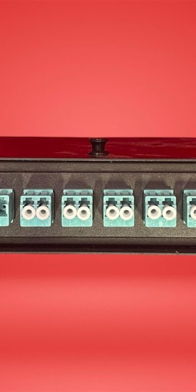 12 Fiber Optic Adapter Strips W/ Wall Mount Box