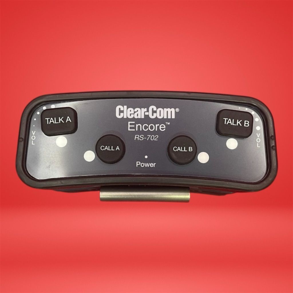Clear-Com Two-Channel Intercom Beltpack Black Dual-Channel Capability RS-702
