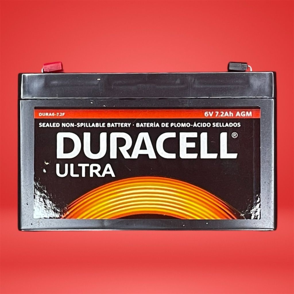 Duracell Ultra 6V 7.2Ah AGM Sealed Lead Acid Battery