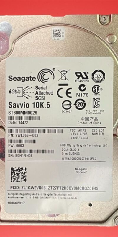 Seagate ST600MM0026 Savvio 10K.6 600GB 2.5" SAS Internal Hard Drive
