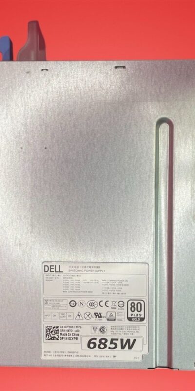Dell Precision T5600/T3600 685W Power Supply 80 PLUS Certified