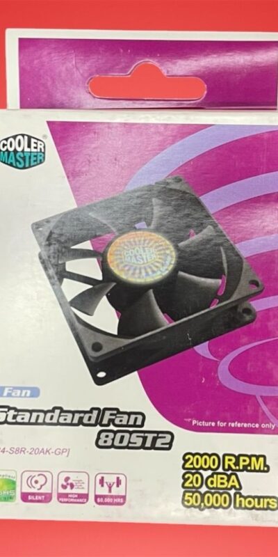 Lot of 4 Cooler Master 80mm Black Case Fan 3-Pin 2000 RPM 24.82 CFM