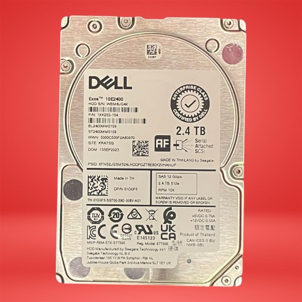 Dell 1D0F5 RWR8F 2.4TB 10K RPM SAS 2.5" 12G ST2400MM0159 HDD Hard Disk