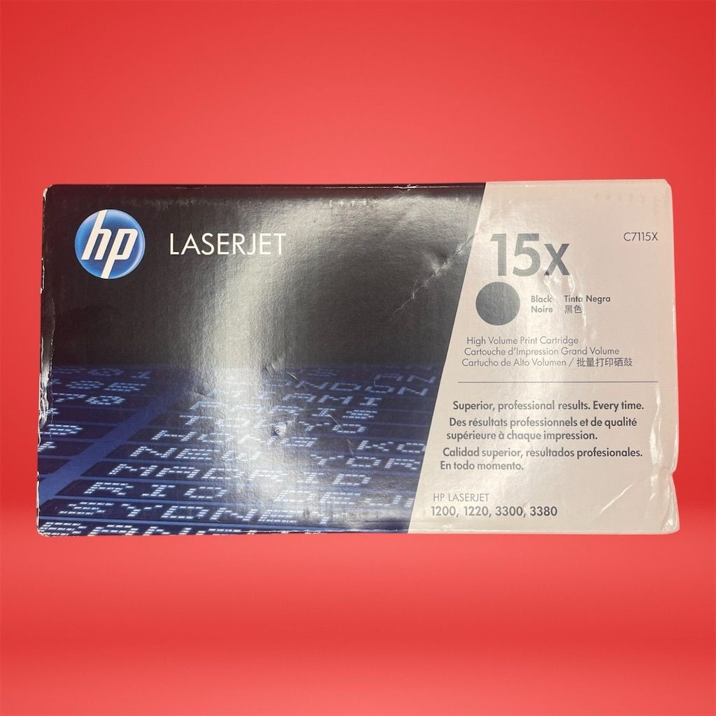 HP Black C7115X 15X LaserJet Toner Cartridge for 1200 1220 3300 3380 Series