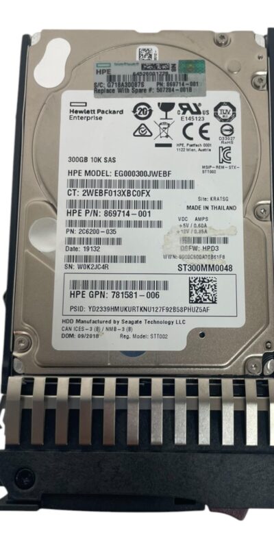 Seagate ST300MM0048 300GB 10K 2.5in SAS 12Gb/s Enterprise HDD