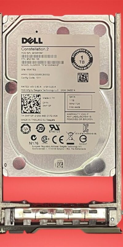 Dell WF12F ST91000640NS 1TB 7.2K 6G 2.5" SATA HDD HARD DRIVE W/ Tray