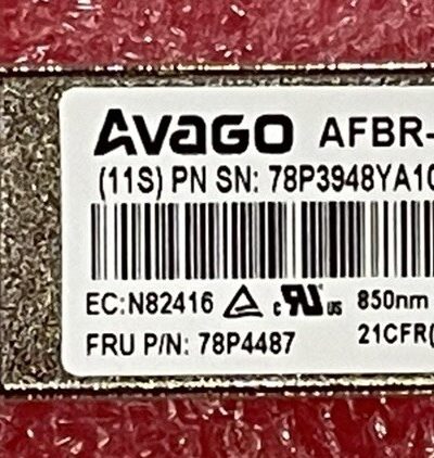 IBM 16G FC SFP+ Transceiver SW LC 78P3948 78P4487 Avago AFBR-57F5MZ-IBH