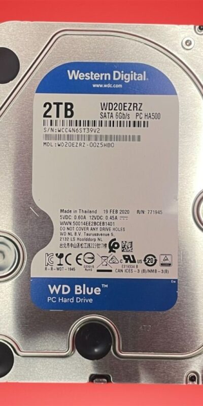 Western Digital WD20EZRZ Blue 2TB 3.5" SATA Internal Hard Drive HDD 5400 RPM