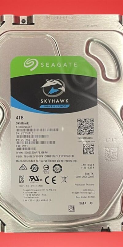 Seagate ST4000VX007 SkyHawk 4TB Surveillance HDD 3.5" SATA for DVR/NVR Systems