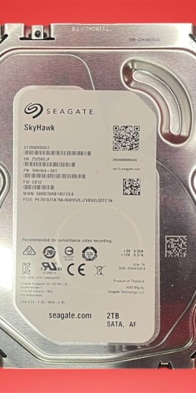 Seagate SkyHawk ST2000VX003 2TB Surveillance SATA 3.5" Internal Hard Drive