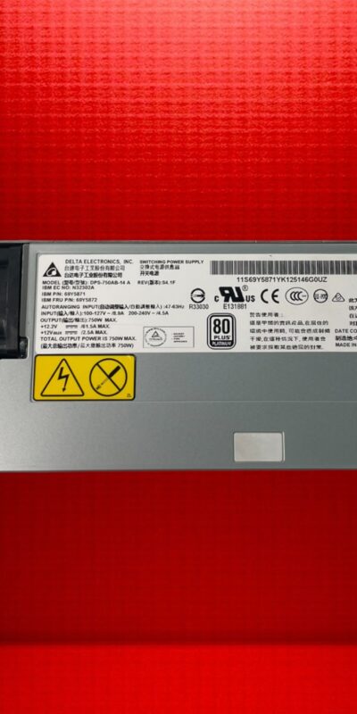 Lot of 2 Delta DPS-750AB-14 69Y5871 Power Supply 750W