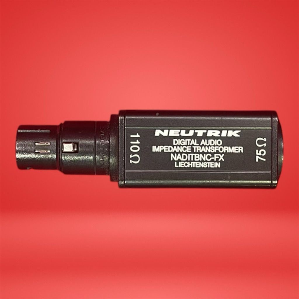 Neutrik NADITBNC-FX Digital Audio Impedance Transformer Adapter 110/75 OHM