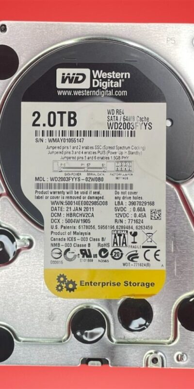 Western Digital WD2003FYYS 2TB SATA 3.5" Internal Desktop Hard Drive