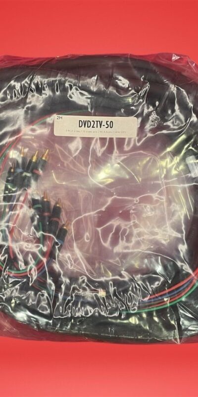 DVD2TV-50 3 RCA VIdeo 1 S-Video and 2 RCA Audio Cable 50 Feet Black