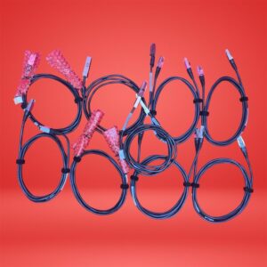 Lot of 9 EMC HSSDC to HSSDC 2M Optical Network Fiber Cables 038-003-503