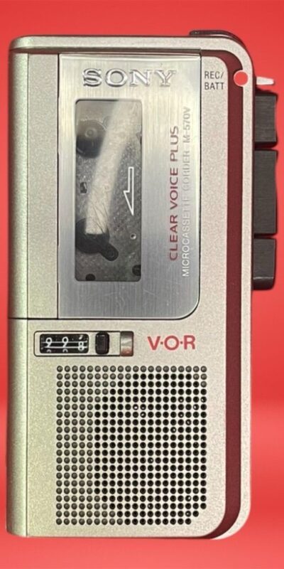 Sony M-570V Microcassette Voice Recorder Black Clear Voice Plus
