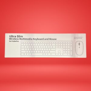 Ultra Slim Wireless Multimedia  Keyboard KG9013 & Mouse G3180E Set Black