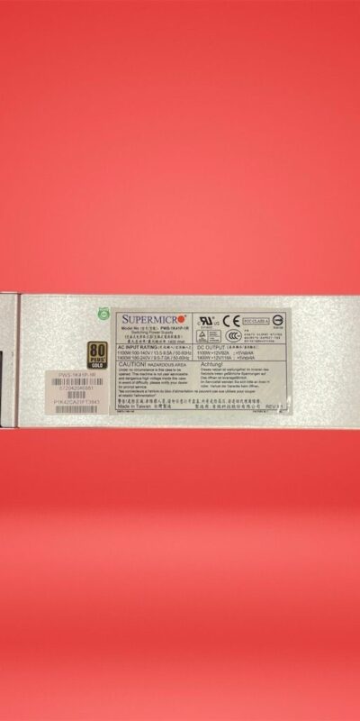 Supermicro PWS-1K41P-1R 1400W 80 Plus Gold 1U Redundant Server Power Supply