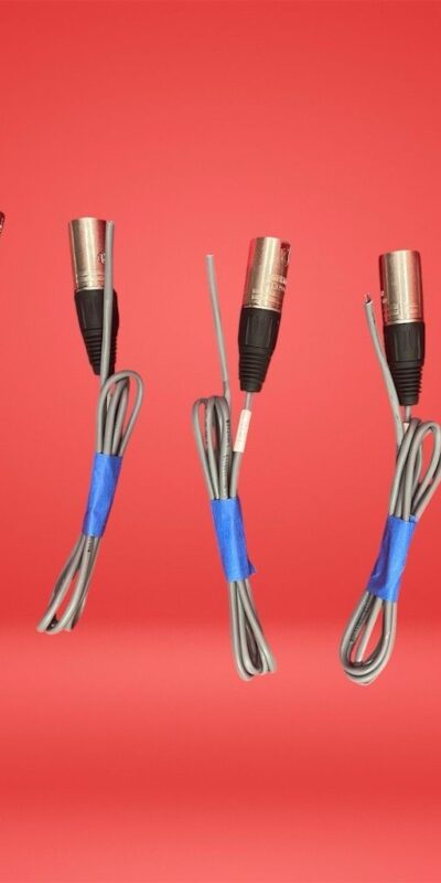 XLR Female Audio Cable Set Black Lot of 5