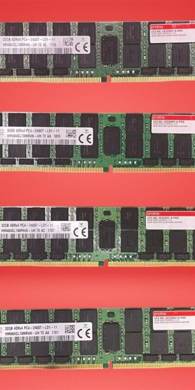 HYNIX 32GB (4X32GB) 4RX4 PC4-2400T DDR4 SERVER MEMORY HMA84GL7AMR4N-UH