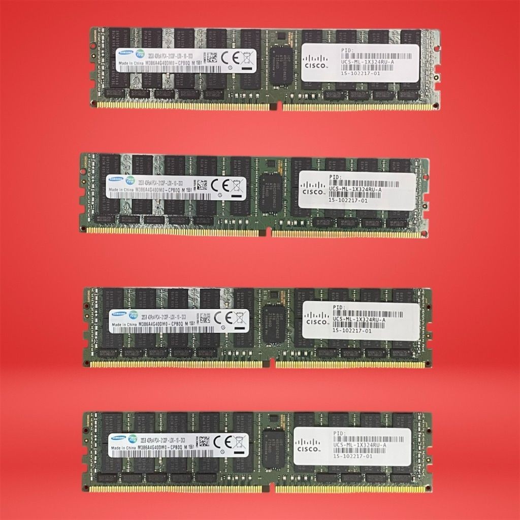 Samsung M386A4G40DM0-CPB0Q 4x32GB PC4-17000P DDR4-2133P 4DRX4 ECC DIMM Memory