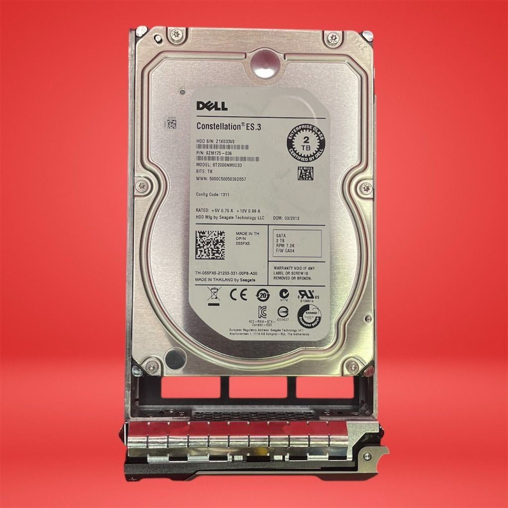 Dell ST2000NM0033 2TB 3.5" SATA Internal Desktop Hard Drive with Tray 055FX5