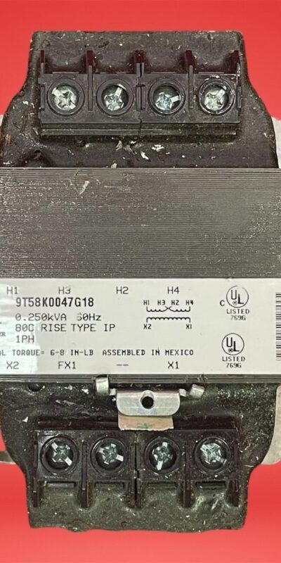 GE 9T58K0047G18 0.25kVA Industrial Control Transformer 240V-120V Step-Down