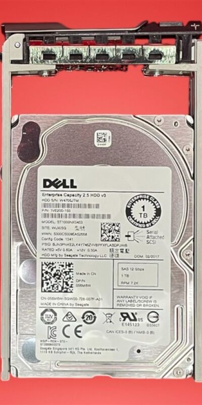 DELL ST1000NX0453 1TB 7.2K 12G 2.5" SFF SAS HARD DRIVE 056M6W 56M6W HDD disk