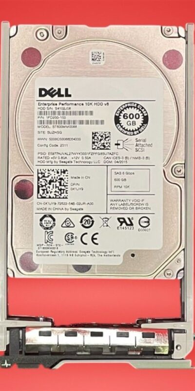 Dell ST600MM0088 600GB SAS 12Gb/s 10K 2.5" Enterprise Hard Drive 0K1JY9
