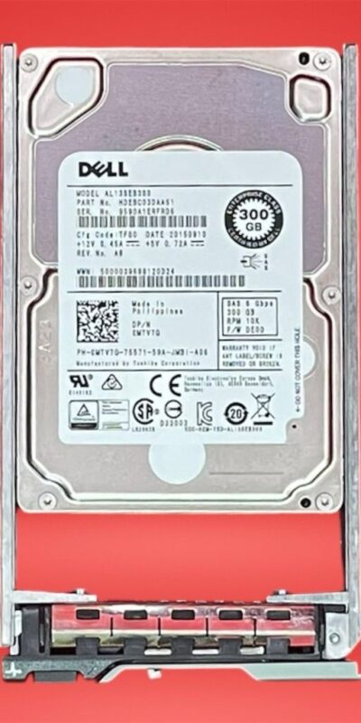 Dell AL13SEB300 300GB SAS 2.5" 10K Hard Drive W/ Tray MTV7G