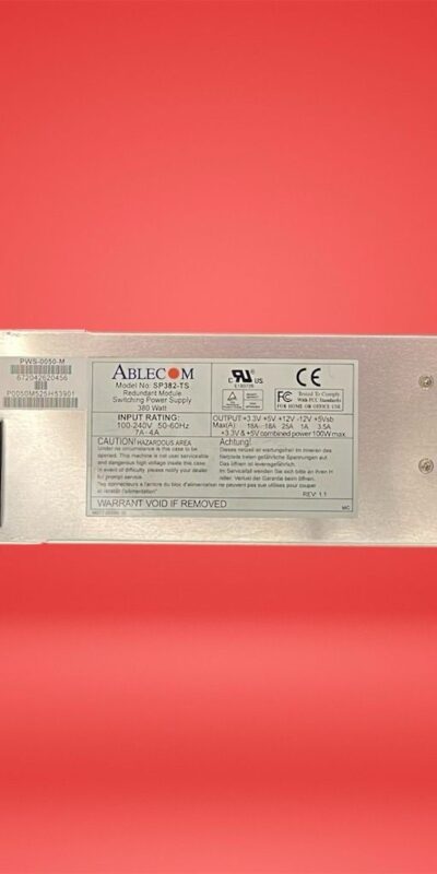 Ablecom 380W Redundant Switching Power Supply Module PWS-0050-M