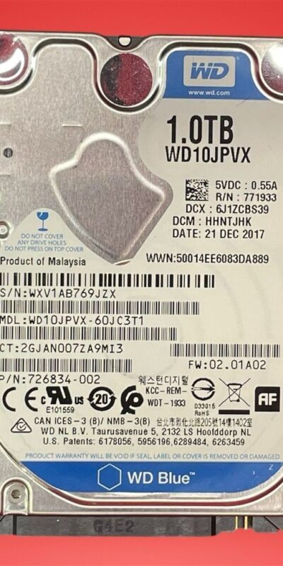 WESTERN DIGITAL WD10JPVX 1TB 2.5" 128MB SATA HDD Hard Drive Laptop