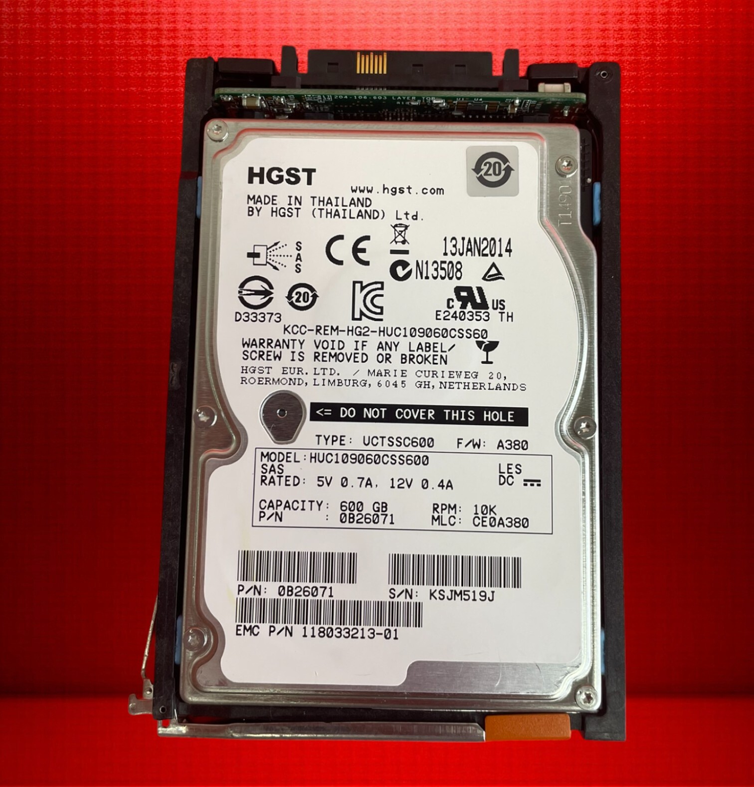 HGST 600GB 10K SAS 2.5" HDD HUC109060CSS600 6Gb/s 64MB Enterprise