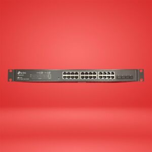 TP-Link JetStream 24-P Gigabit Smart Switch W/4 SFP Slot T1600G-28TS w/Rack Ears