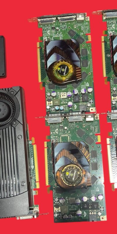 Lot 8x NVIDIA Quadro/GeForce PCIe GPUs – Quadro 4000 + 4x FX3500 – Untested