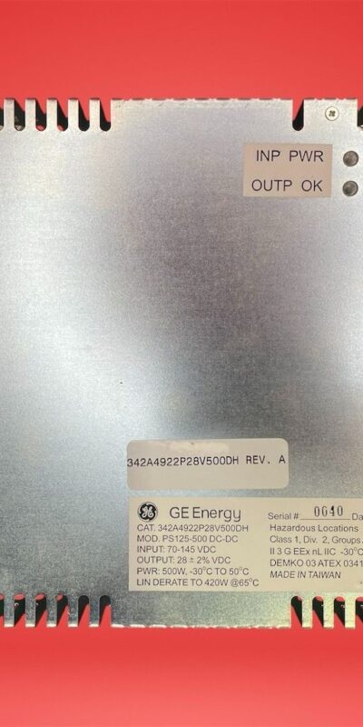 GE 342A4922P28V500DH PS125-500 500W DC-DC Power Supply Industrial