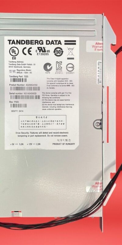 Tandberg LTO-5 HH SAS Internal Tape Drive 1.5TB/3.0TB PC Compatible