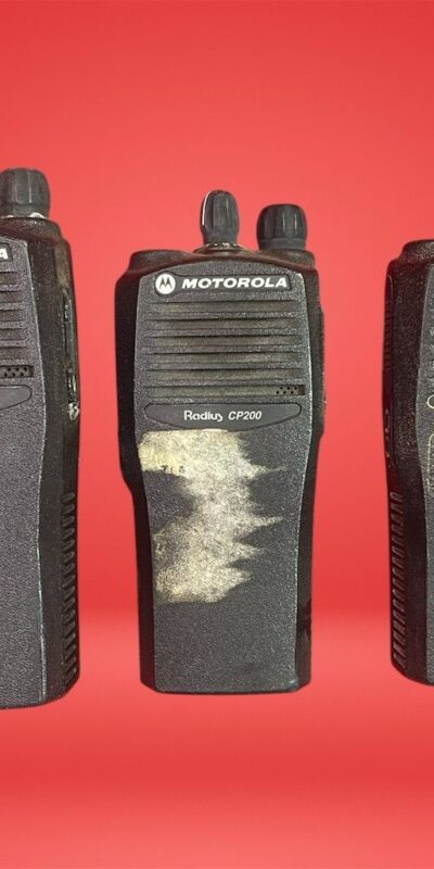 Motorola Radius CP200 Handheld Radio Set of 3 Black Rugged Design