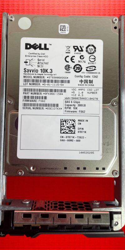 Dell Seagate Savvio ST9300603SS 300GB 10K 2.5in SAS 6Gb/s Enterprise HDD Tested