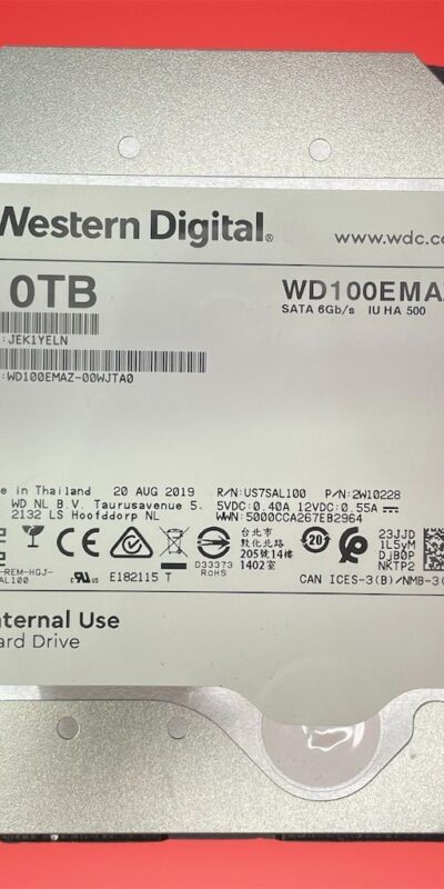 Western Digital WD100EMAZ 10TB 3.5" SATA Internal Hard Drive 7200RPM NAS/Server