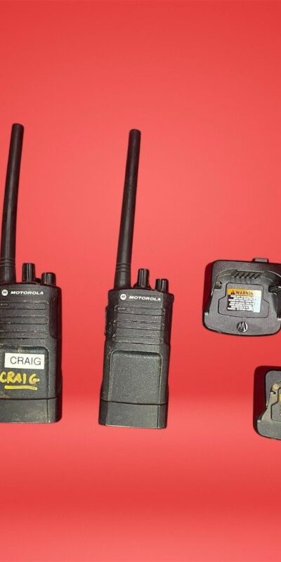 Lot of 3 Motorola RMV2080 On-Site 8 Channel VHF Rugged Two-Way Business Radio