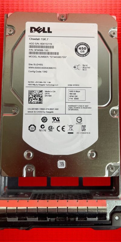Dell R749K 0R749K 450GB 15K 6Gb/s 3.5in SAS Server Hard Drive HDD