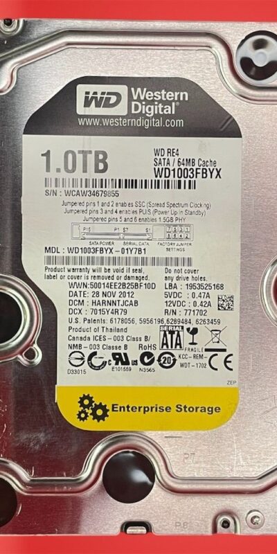 WD WD1003FBYX Western Digital 1TB 7200rpm 3.5" SATA HDD Hard Drive