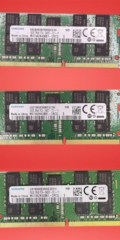 Lot of 3 Samsung M474A2K43BB1-CRCQ 48GB (3x16GB) DDR4 2400T RAM Modules